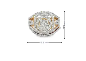 10K Gold 1.44 CTW Diamond Ladies Wedding Set