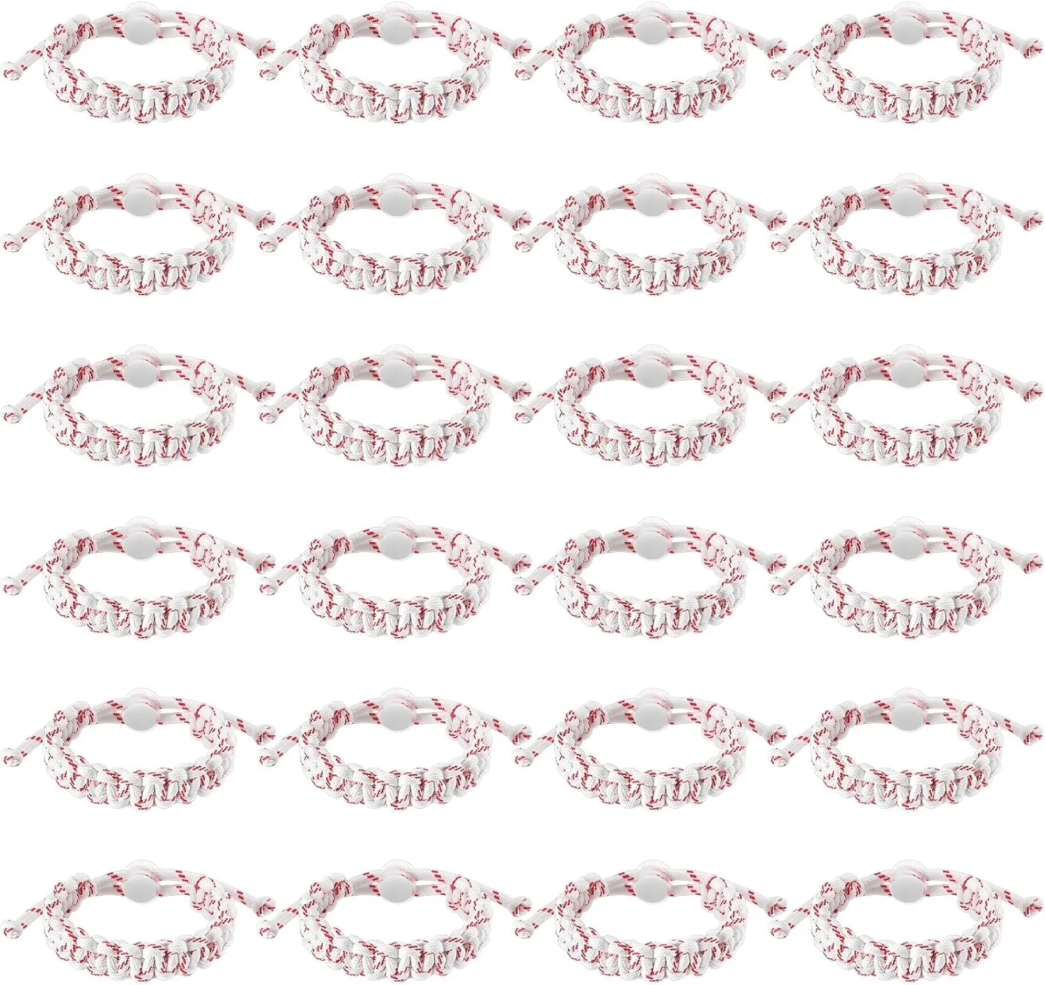 24 Pcs Bracelet Adjustable Handmade Braided Bracelet Wristbands Inspirational Sport Accessories Gift for Teams Player Women Men Birthday Jewelry Accessories