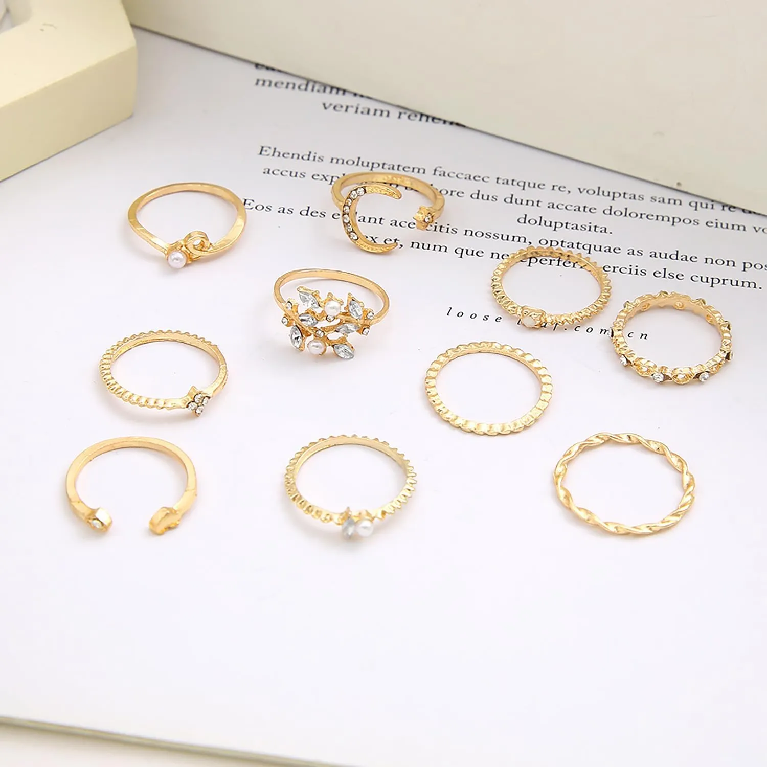 3-17 PCS Knuckle Stacking Rings for Women,Boho Vintage Finger Rings Stackable Gold Silver Moon Snake Set Multiple Rings Fashion Jewelry