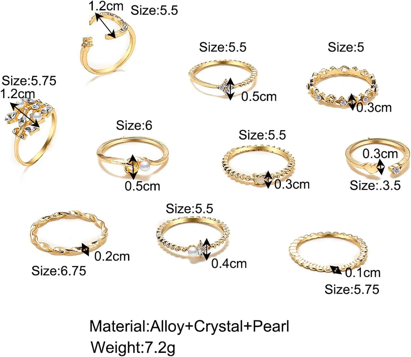 3-17 PCS Knuckle Stacking Rings for Women,Boho Vintage Finger Rings Stackable Gold Silver Moon Snake Set Multiple Rings Fashion Jewelry