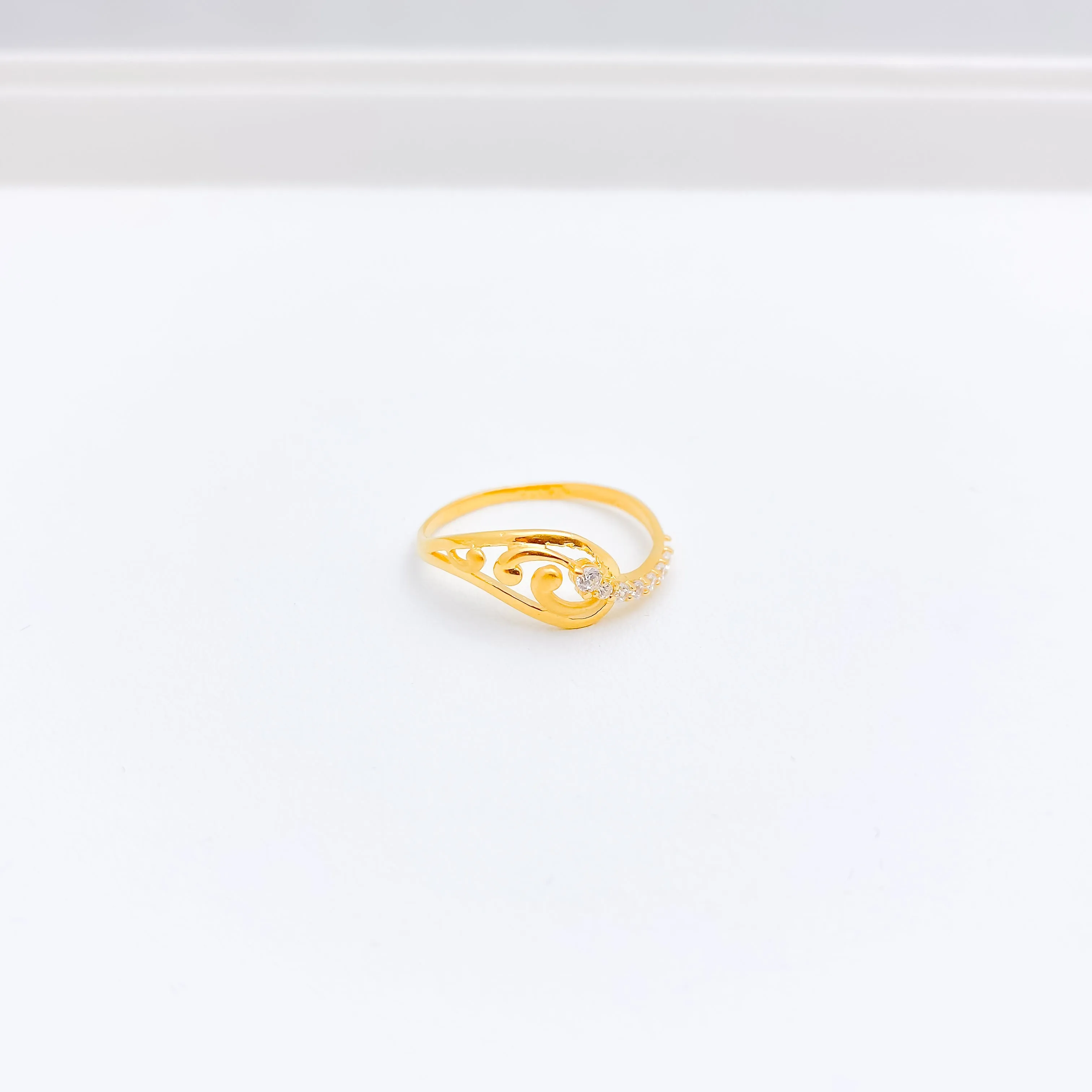 Asymmetrical Matte Finish Ring