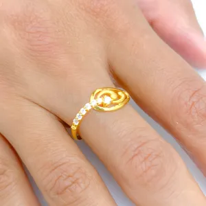 Asymmetrical Matte Finish Ring