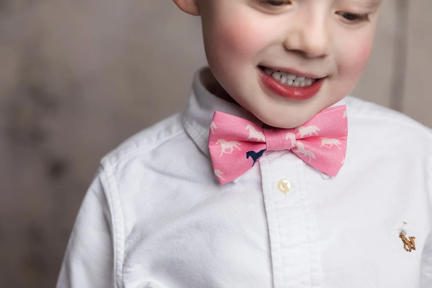Boys Aqua Horses Bow Tie