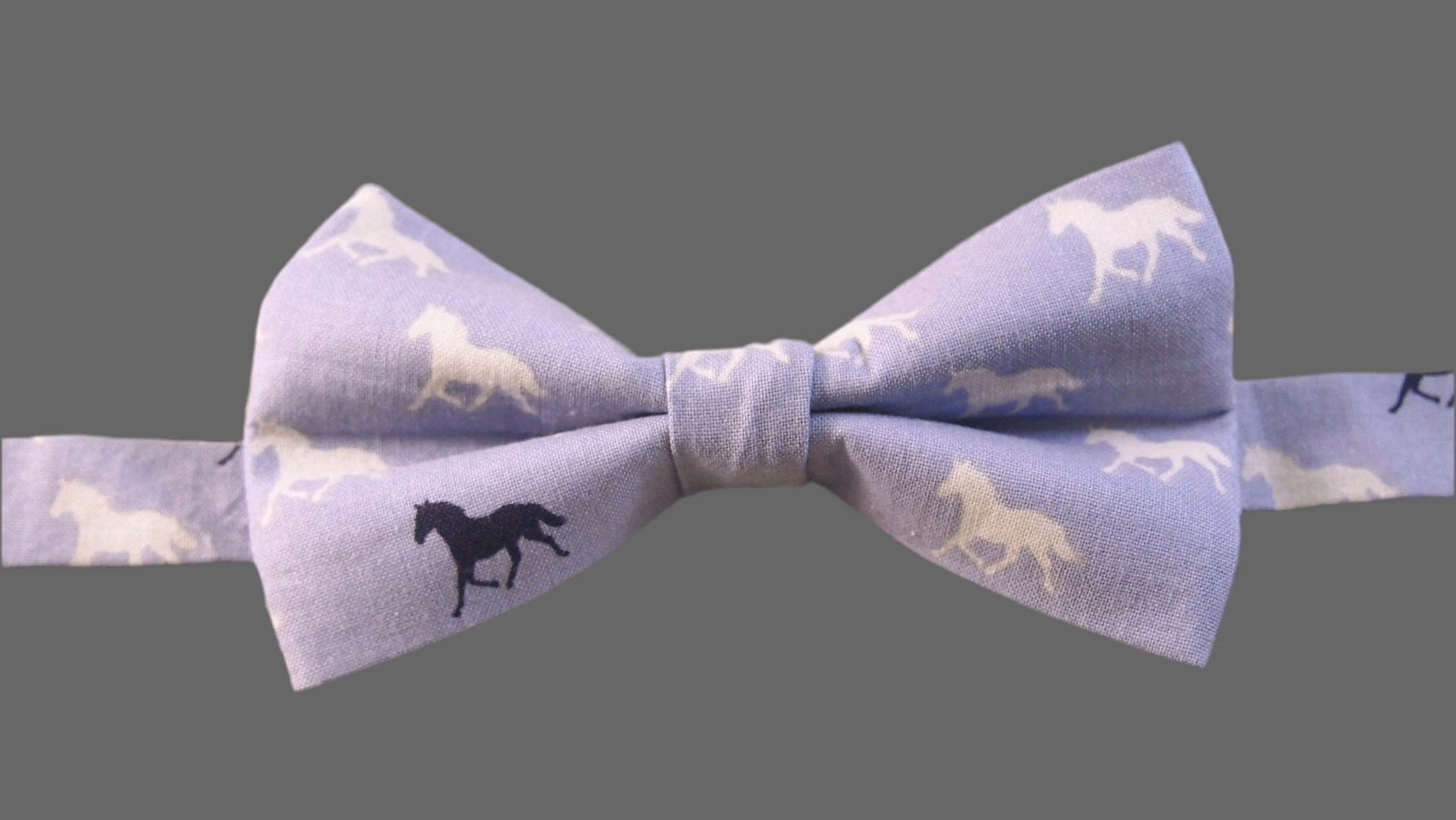 Boys Navy Derby Horses Bow Tie