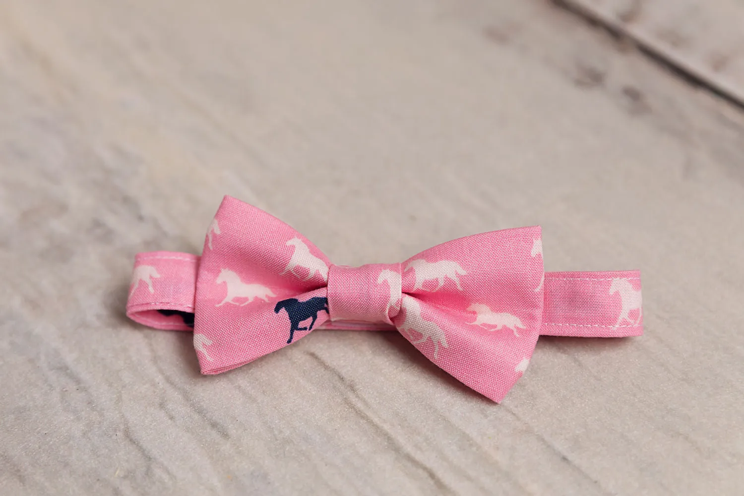 Boys Pink Horses Bow Tie