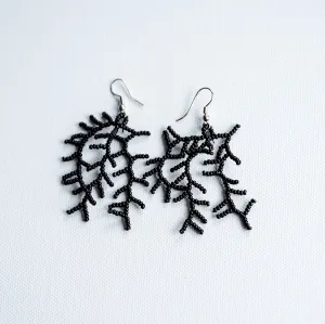 Coral Beaded Earrings