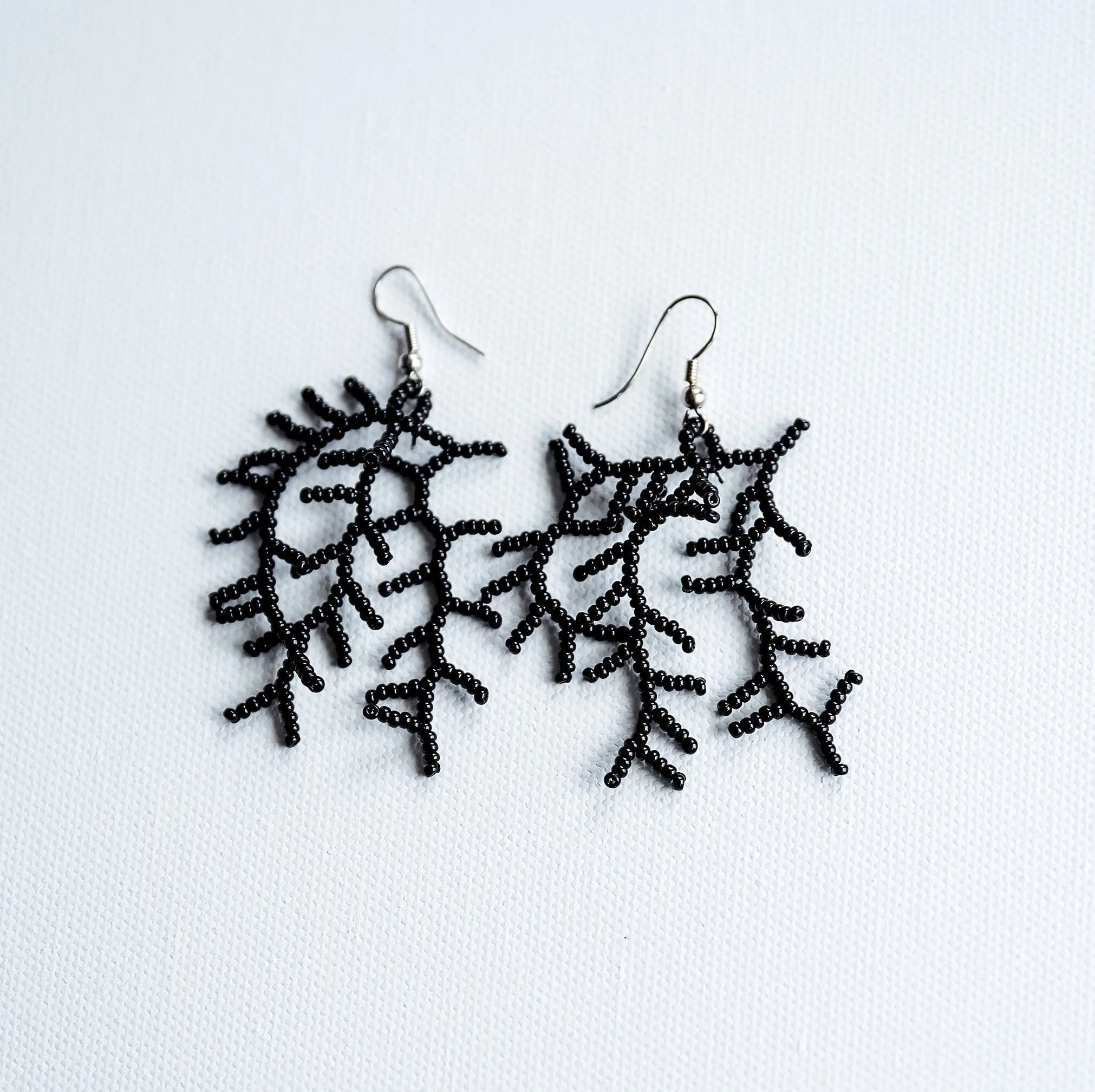 Coral Beaded Earrings