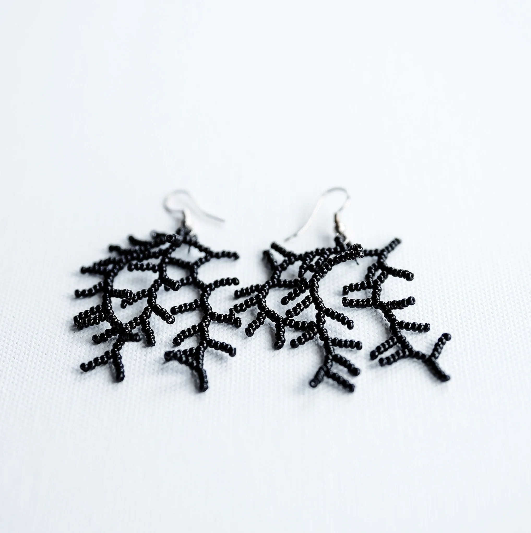 Coral Beaded Earrings