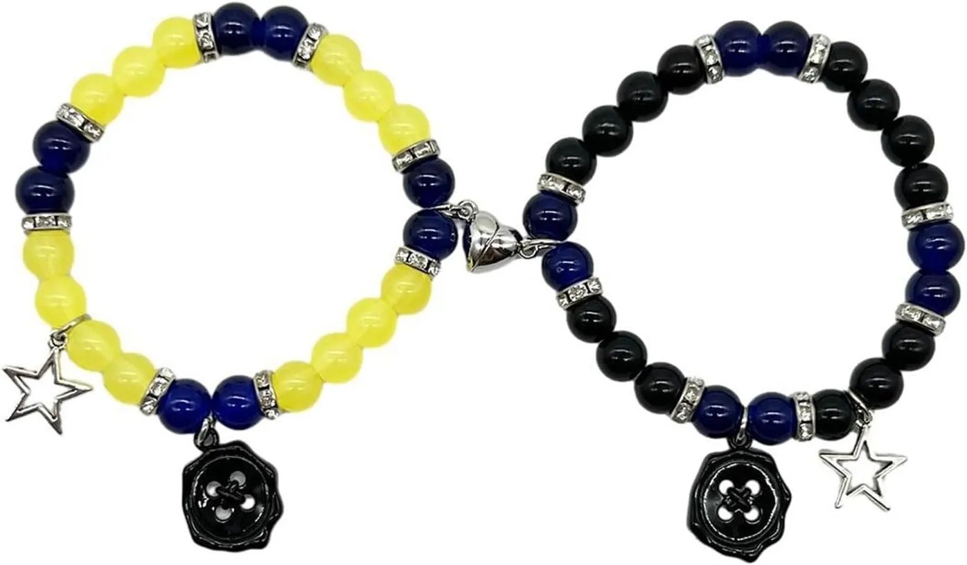 Coraline Bracelet - Key and Green Looking Stone Dragonfly- Horror Movie Cartoon Cosplay Accessories - Skull Collar Merchandise Jewelry for Girls and Boys