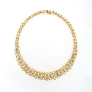 Diamond Layered Rope Collar Necklace