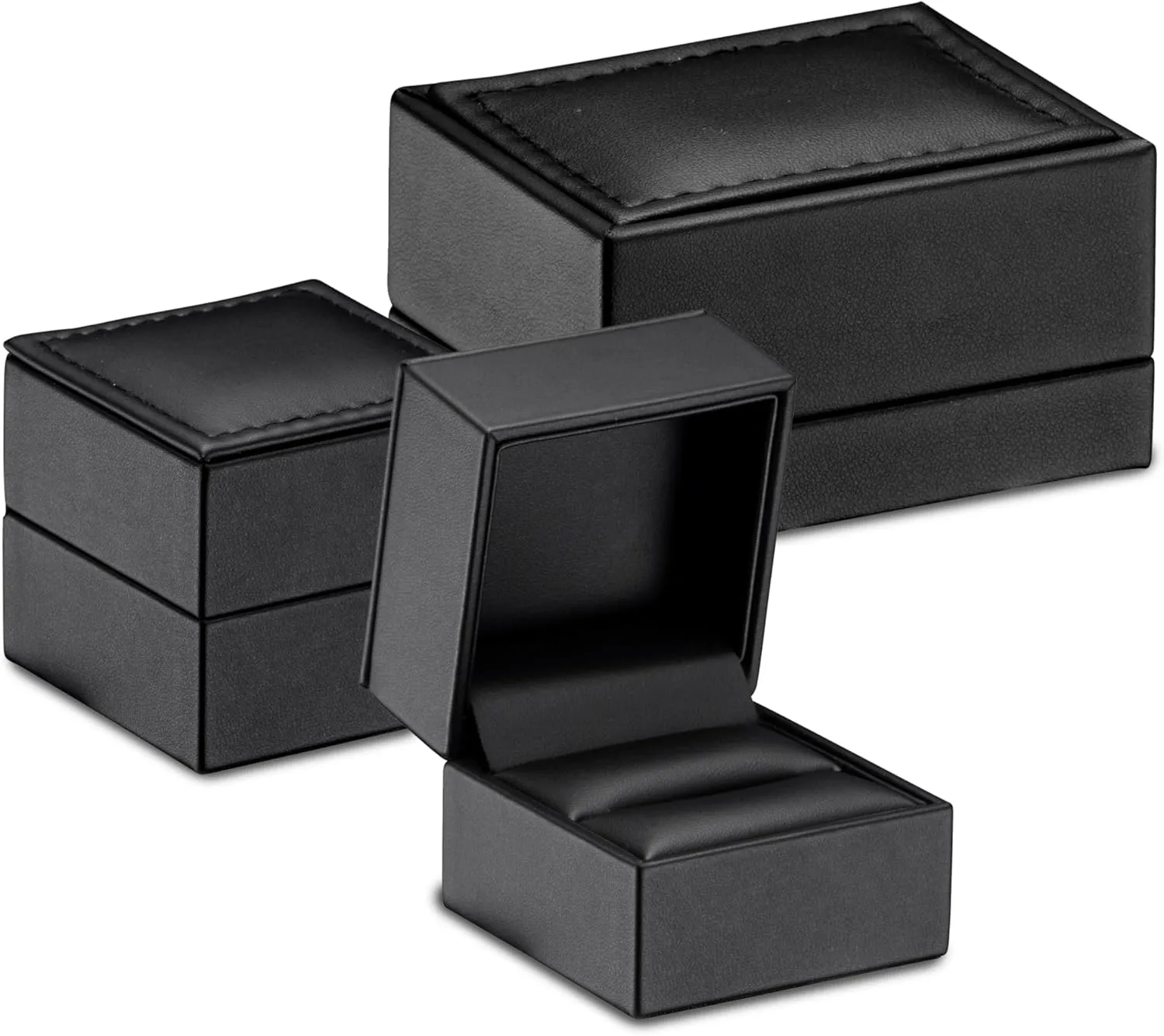 Exquisite Leather Standing Bangle & Bracelet Box - Elegant Bracelet Jewelry Gift Box for Women Leather Interior - Bangle Box with Exquisite Stitching - Ideal for Bangel/Bracelet Case by AllurePack
