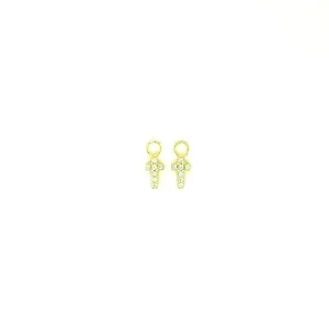 FUSE by Roset - Madge 10K Yellow Gold Cross Diamond Earring Charms