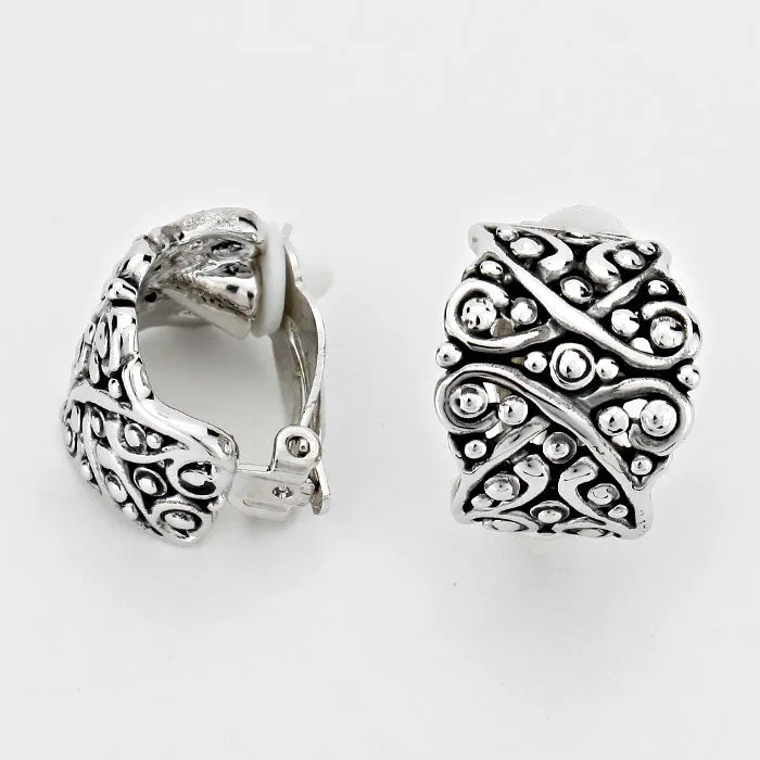 iLLASPARKZ Filigree Metal Clip on Earrings