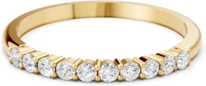 INDRI Solid 10k Gold Wedding Band for women Lab Grown Diamond 0.20 Cttw D-E Color VS1 Stackable Promise Ring Anniversary Ring For Her White Yellow Gold