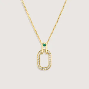Necklace 01 - Emerald & White Diamonds