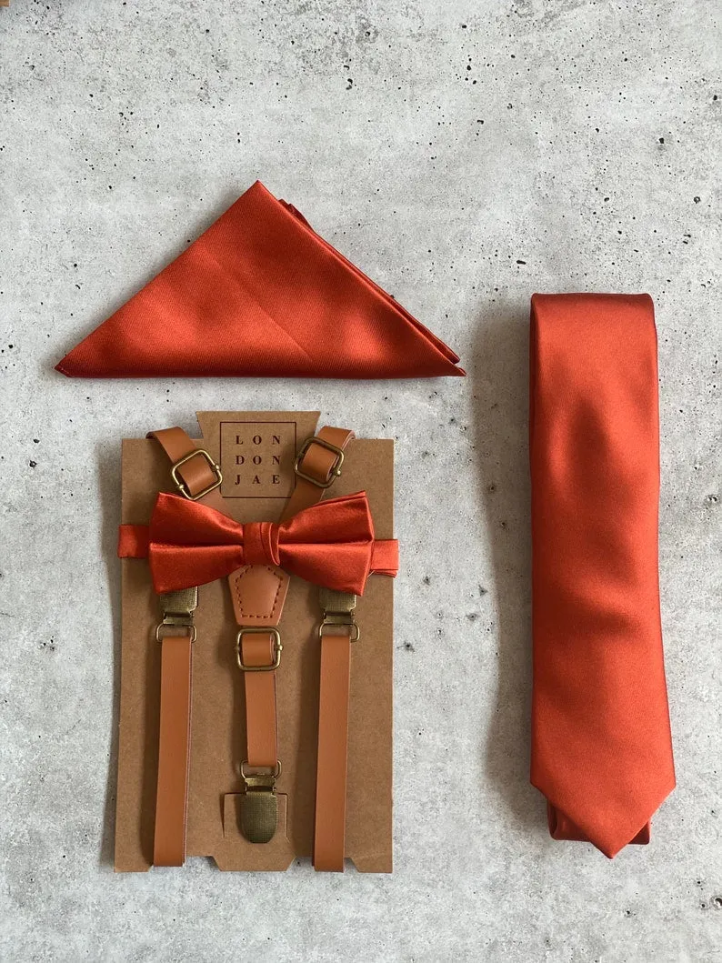 Paprika Silk Pre Tied Bow Tie