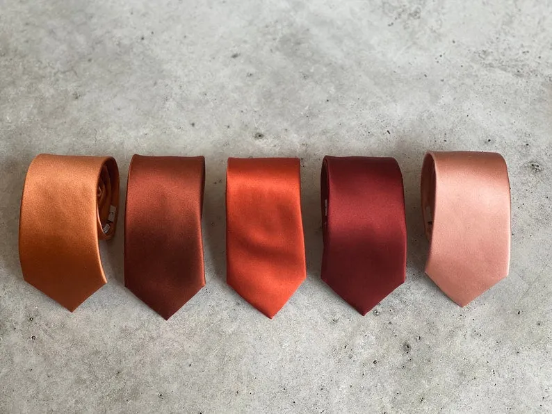 Paprika Silk Pre Tied Bow Tie