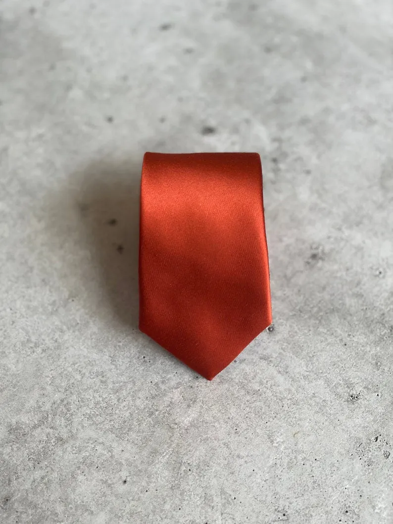 Paprika Silk Pre Tied Bow Tie