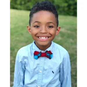Red & Blue African Bow Tie