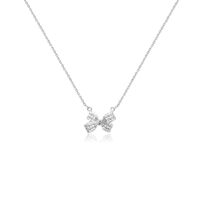 Ribbon Cubic Zirconia Necklace