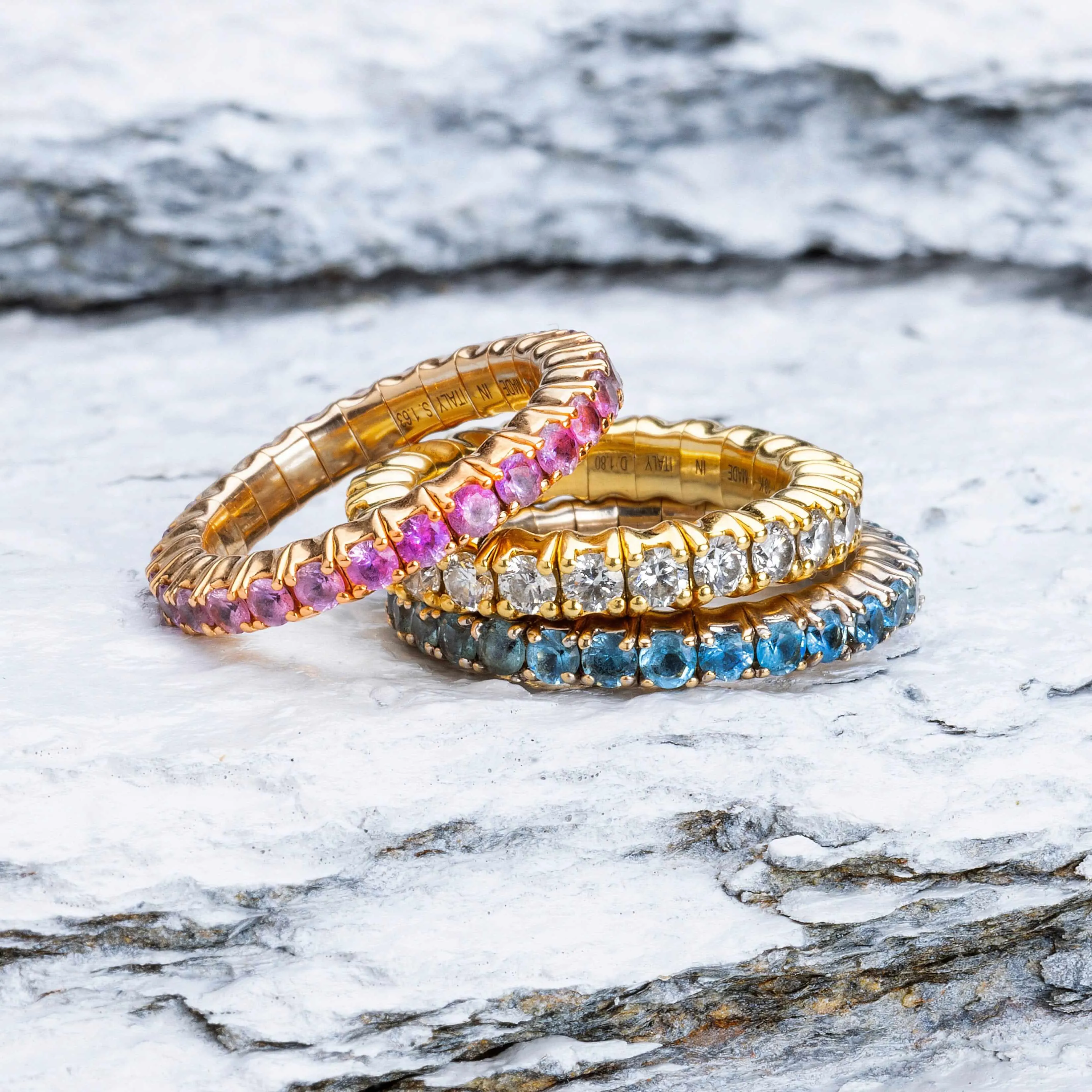 Stretch & Stack Yellow Sapphire Eternity Rings .6-3 carats