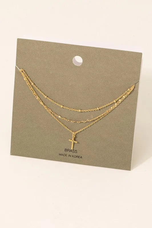The Eve Layered Cross Necklace