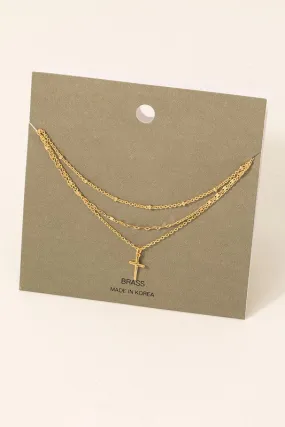 The Eve Layered Cross Necklace