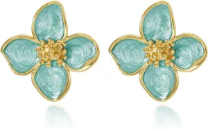 White Flower Earrings Unique Spring Earrings for Women Big Floral Earring Statement Flower Jewelry Gift