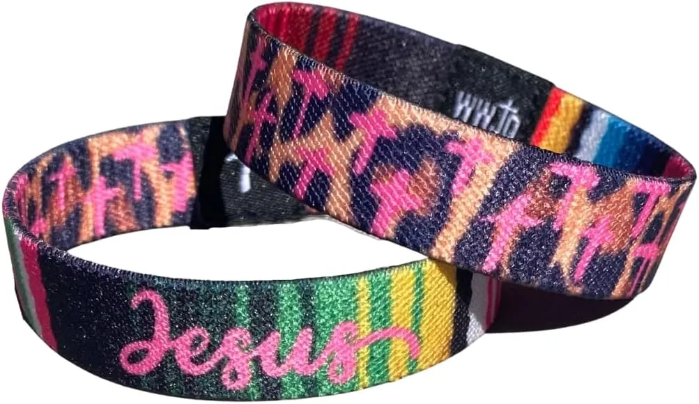 WWJD Bracelet - Elastic Wristbands for Teen Girls: Bible Verse Bracelet, 'What Would Jesus Do' 1 Pack